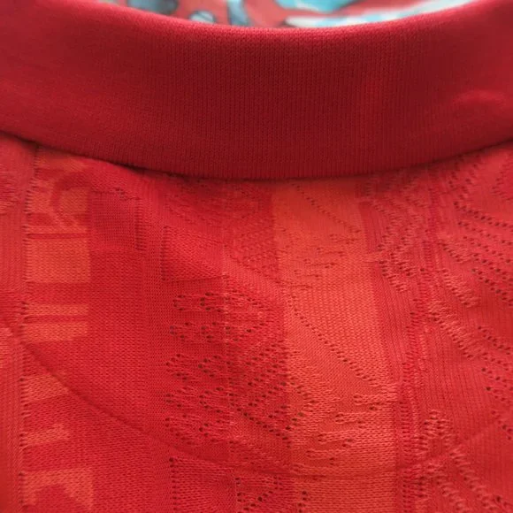 VTG 90s Coogi Australia 3D Knit Polo Red Spellout Men’s 3XL Rare Cosby Biggie